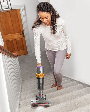 550W Cordless Vacuum Cleaner - 45KPa Suction, 65 Min Runtime, Low Noise, LED Screen, Wall Mount Charging for Home
