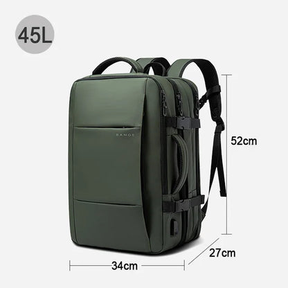 BANGE Expandable Men’s Waterproof Laptop Backpack – 17.3" Large Capacity Hiking & Travel Bag