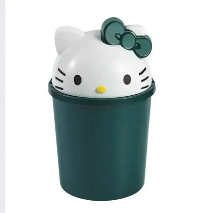 Sanrio Hello Kitty Kawaii Trash Can – Cute Dustbin for Bedroom & Living Room Garbage Disposal