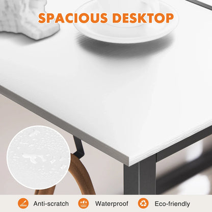 Computer Desk – Modern Compact Writing & Gaming Table with Side Bag, Headphone Hook, Easy Assembly