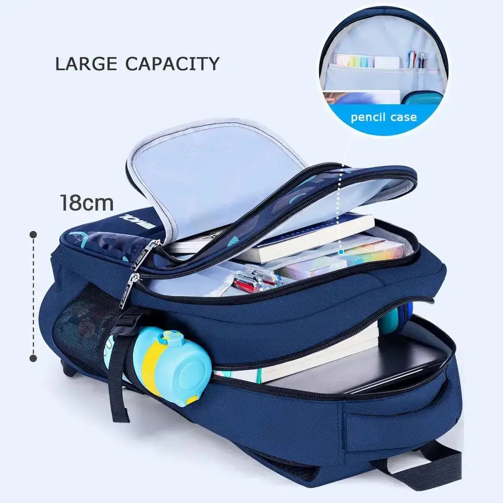 2024 New Kids School Backpack - Waterproof Book Bag for Boys, Durable Primary Schoolbag for Teenagers
