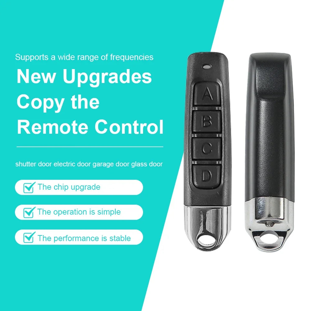 433MHz Copy Remote Control – 4-Channel ABCD Code Garage Door & Gate Opener Duplicator, Car Key Cloning