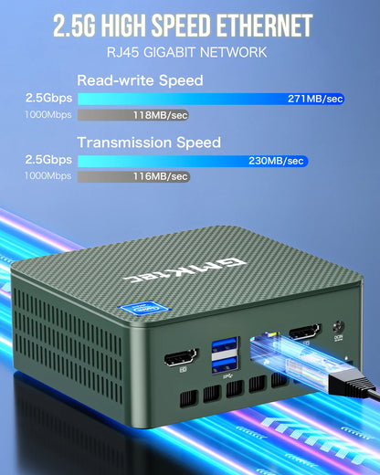GMKtec G3 Mini PC – Intel Alder Lake N100, Windows 11 Pro, 8/16GB RAM, 256/512GB SSD, WiFi 6 & BT5.2 Desktop Computer
