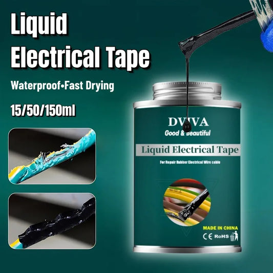 15-300ml Liquid Electrical Tape | Waterproof Insulating Adhesive for Wires, Cables & Home Use