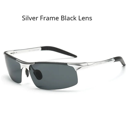 AORON Men’s Driving Sunglasses — Polarized UV400 Anti-Glare Retro Sport Glasses with Aluminum Magnesium Frame