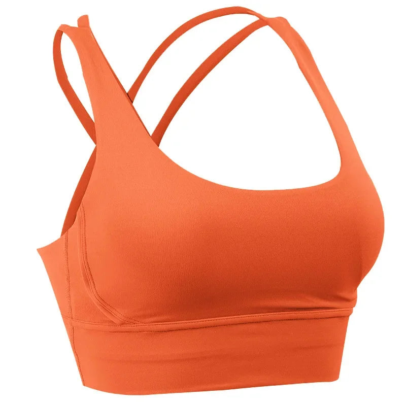 Women’s Summer Crossback Sports Bra — Breathable Fitness & Yoga Tank Top | Gym Crop Top