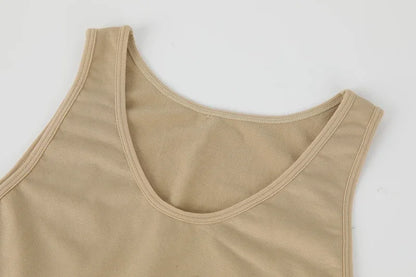 Men’s Sleeveless Bodysuit Shaper — Full Body Compression Undershirt, Tummy Control Slimming Vest Shapewear