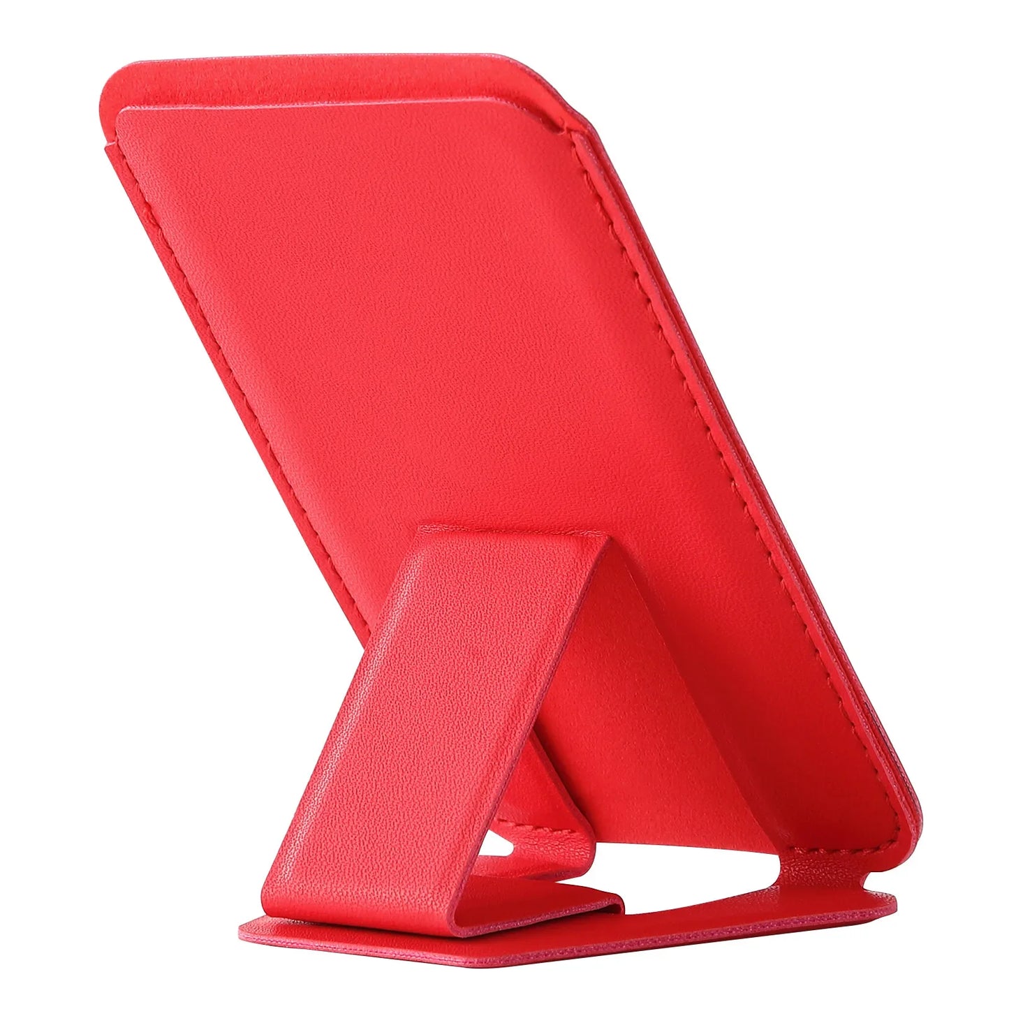 Phone Wallet Stick-On Card Holder – 3M Adhesive Credit Card Slot with Folding Kickstand for Phone Case