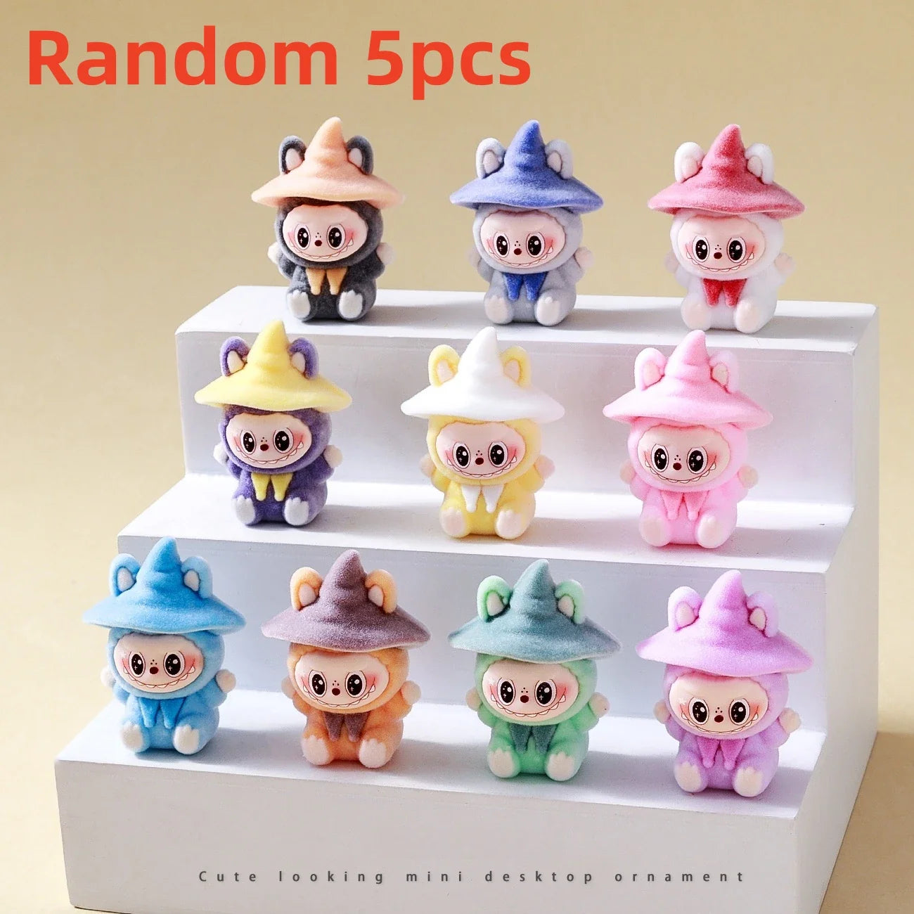 10pcs Babythree Rabbit Anime Flocked Action Figures Decorative Pendant Kawaii Desktop Dolls Toy Gifts