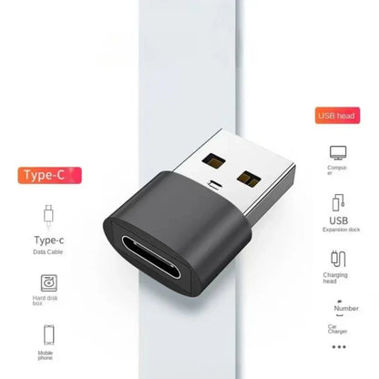 2 Pack USB to Type C OTG Adapter - USB-C Male to Micro USB Female Converter for MacBook, Samsung S20 - USBC OTG Connector