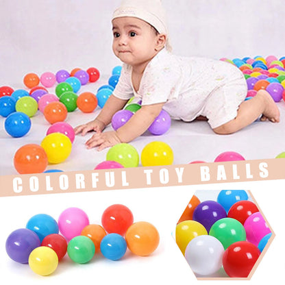 50/100PCS Eco-Friendly Soft Water Balls – 5.5cm Ocean Wave Pool Stress Balls for Kids Outdoor Play & Ball Pit Fun