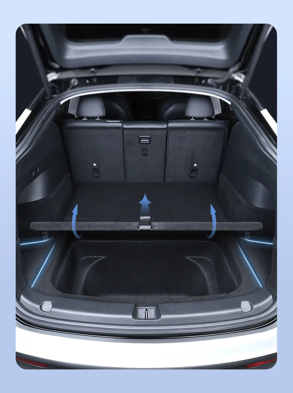 YZ Car Trunk Side Storage Box – Left & Right Organizer for Tesla Model Y Juniper 2021-2025 with Flocking Mat Cover