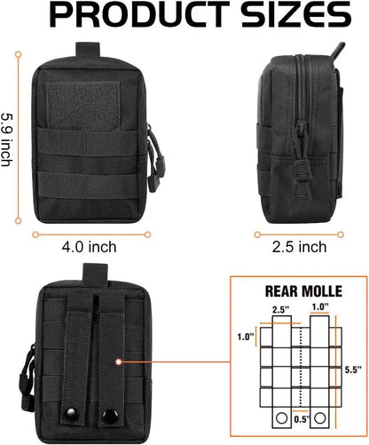 Outdoor Molle Waist Bag – Utility EDC Tool Pouch, Phone Holder for Hiking, Camping & Hunting