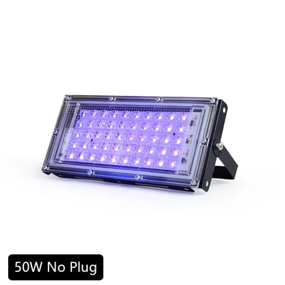 395nm-400nm LED UV Floodlight — 50W/100W 220V Waterproof Ultraviolet Stage Blacklight for Disco & Party