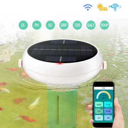 Tuya ZigBee 7 in 1 Chlorine Meter – PH, ORP, TDS, Salinity, Temp, and CL Test for Swimming Pool Water