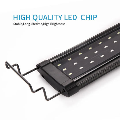 Aquarium LED Light – Super Slim RGB Fish Tank Grow Light, Waterproof Clip Lamp for Aquatic Plants, 31-120cm