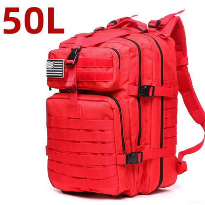 25L/50L Nylon Waterproof Backpack - Outdoor Trekking, Fishing, Hunting, Tactical Sports Rucksack for Camping & Hiking