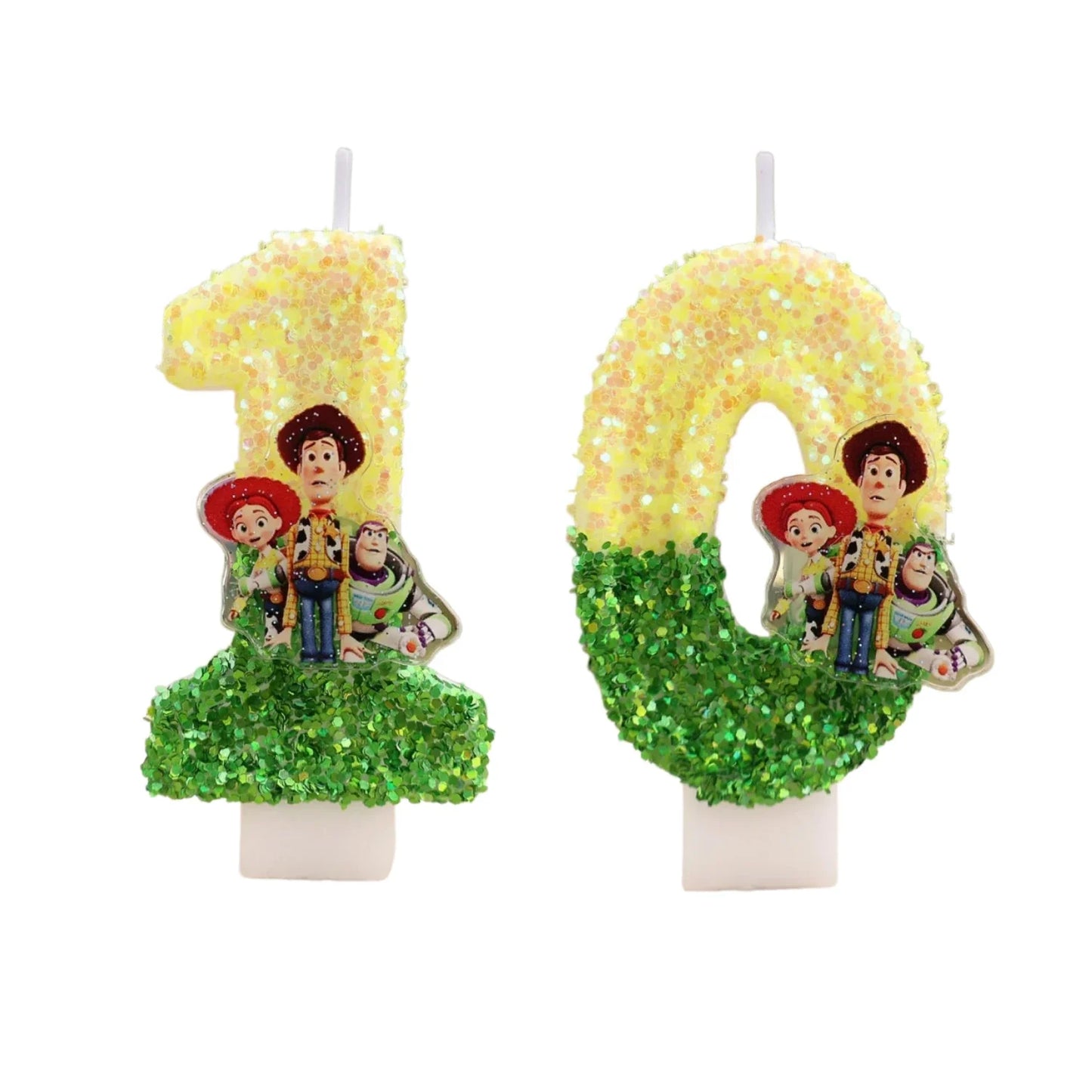 Toy Story Cartoon Number Candles 0-9 - Cute Kids Birthday Cake & Party Decoration Supplies