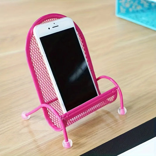 Stainless Steel Phone Stand - Heavy-Duty Desk and Bed Holder for Smartphones, Tablets and Cameras