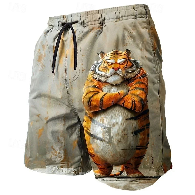 3D Anime Board Shorts - Quick-Dry Unisex Beach & Swimming Shorts for Men and Women