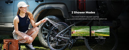 FLEXTAIL Portable Shower Pump – IPX7 Waterproof Rechargeable Water Pump with Hose for Camping & Outdoor Shower