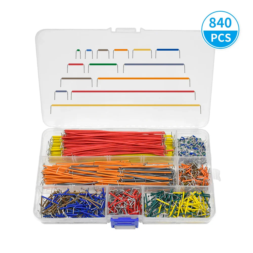 840/560/350PCS Breadboard Jumper Wire Kit – Assorted 14 Lengths for DIY Electronics & Circuit Prototyping
