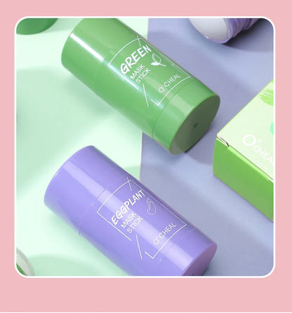 Green Tea & Honey Peach Facial Mask Stick – Pore Cleansing, Moisturizing & Charcoal Mud Mask