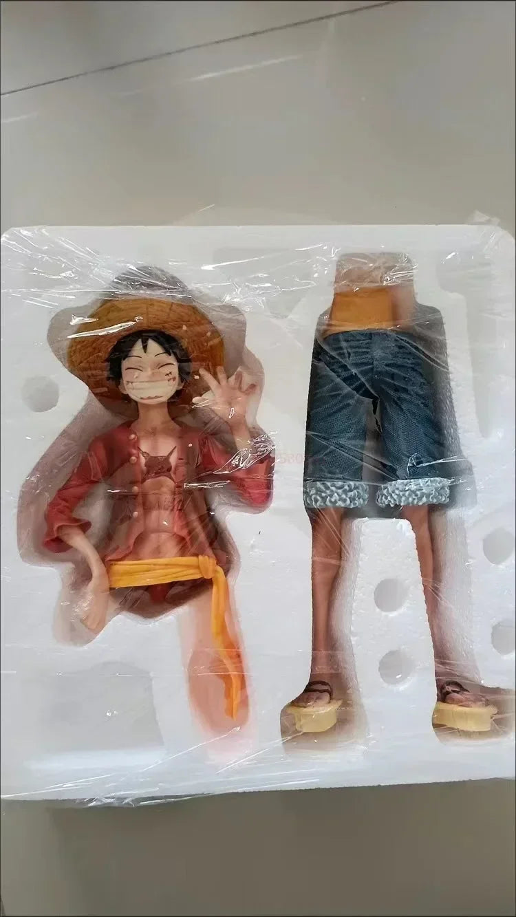 One Piece 42.5cm Straw Hat Monkey D. Luffy Figure – 1/4 Scale Large Smiley Anime Statue, Decorative Doll Toy Gift