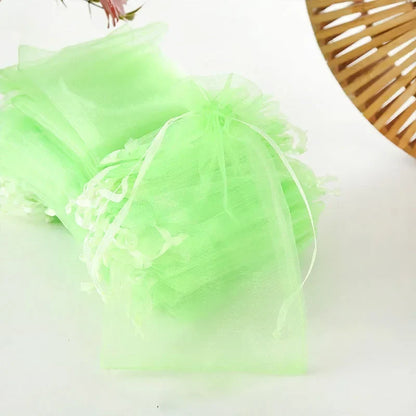 Organza Drawstring Gift Bags - 500/1000pcs Jewelry Pouches for Wedding Party Valentine Easter Packaging