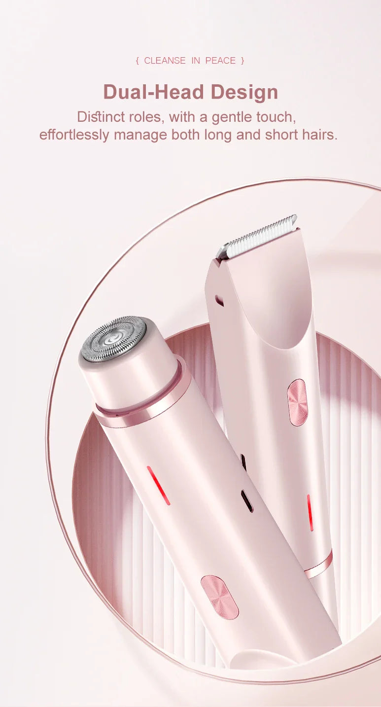 Electric Razor for Women – Painless Facial Epilator & Body Hair Trimmer for Mustache, Legs, Bikini, and More