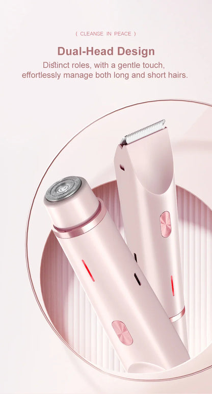 Electric Razor for Women – Painless Facial Epilator & Body Hair Trimmer for Mustache, Legs, Bikini, and More