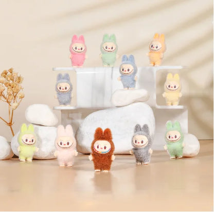 Labubu Cartoon Mini Flocking Doll – Cute DIY Pendant & Kawaii Gift Accessories