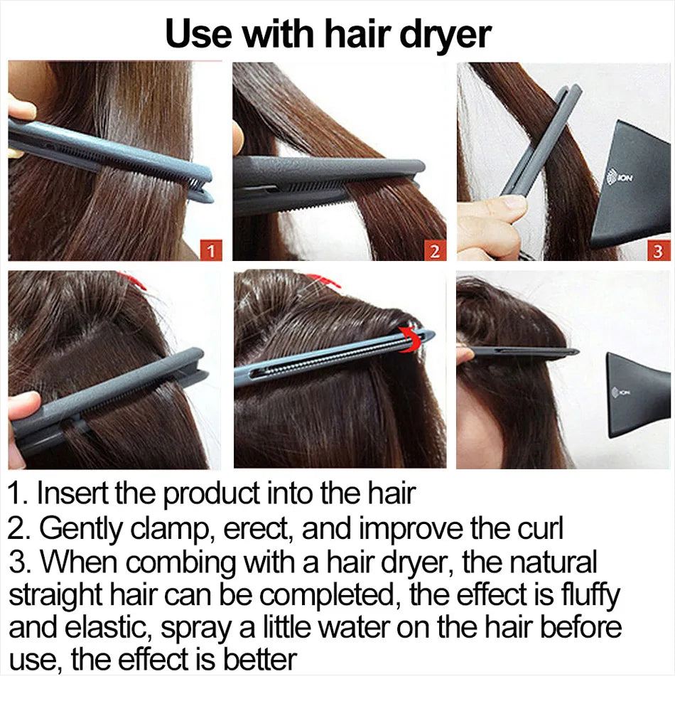 Hair Straightening Comb - V-Type Straightening Brush for Women, DIY Salon Haircut & Professional Styling Tool