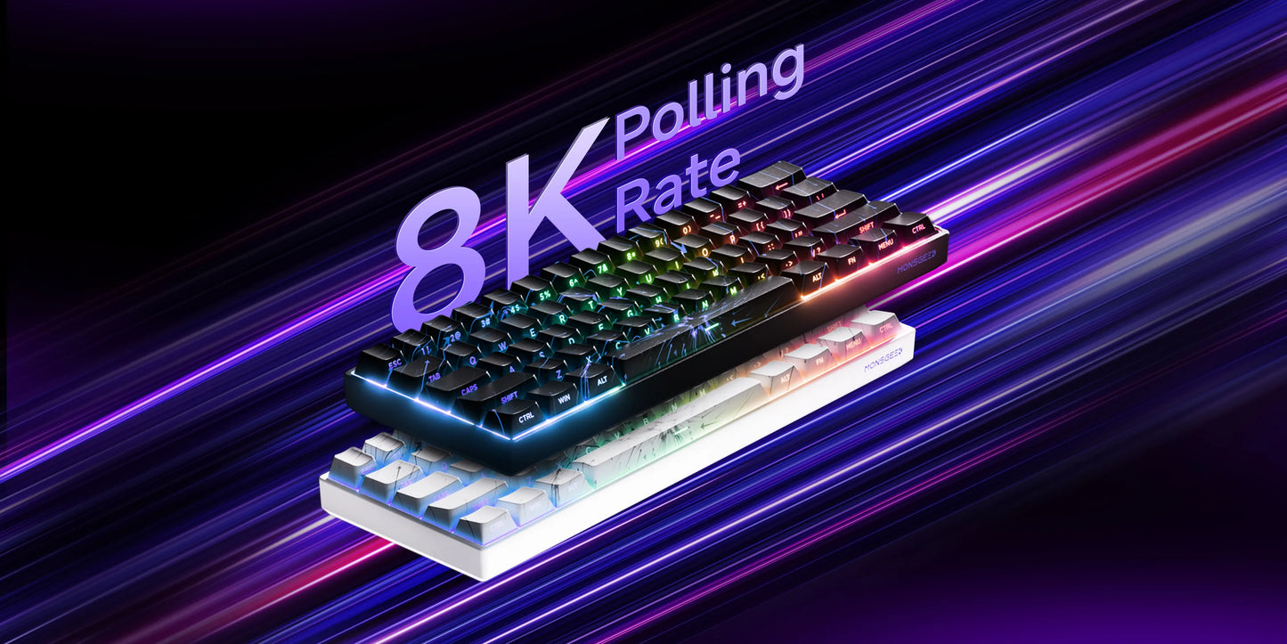 Akko MonsGeek FUN60 60% Mechanical Gaming Keyboard – Magnetic Switch, 8K Rapid Trigger, ARGB HE/TMR Custom Keyboard