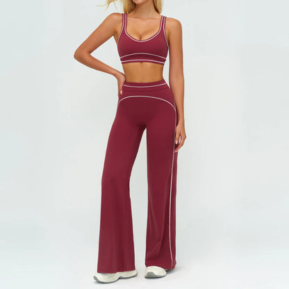 Women’s 2-Piece Fitness Yoga Set, Gym Running Tracksuit, Push-Up Sportswear Leggings, Athletic Workout Outfit