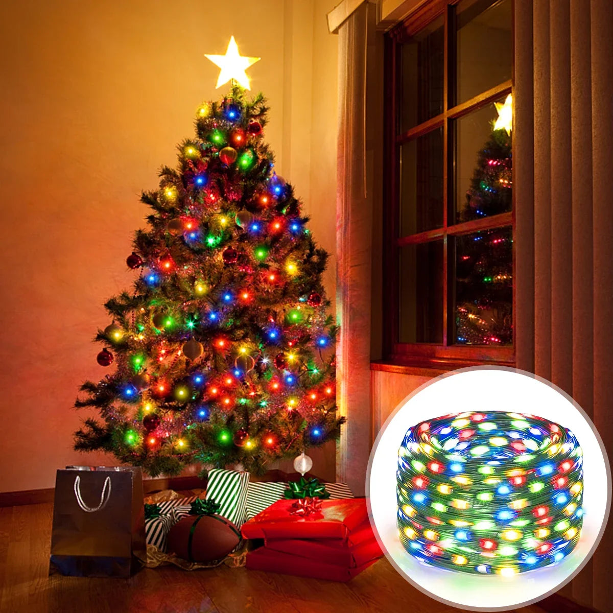 Outdoor Solar String Lights - Waterproof LED Festoon Fairy Lights for Garden, Patio & Party Decor
