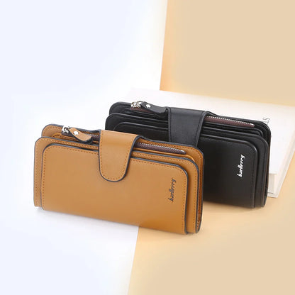2024 Women’s Long Wallet – Custom Name Engraving, 15 Card Holders & Zippered Classic Purse