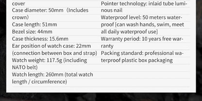 Addies Men's Military Watch - Luminous, Multi-Functional Quartz with Nylon & Steel Strap, Waterproof Outdoor Sports Watch