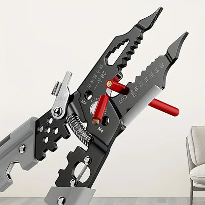 28 In 1 Professional Wire Stripper Tool - 8-Inch Wire Cutter, Crimper, Cable Stripper & Electrical Wiring Tool