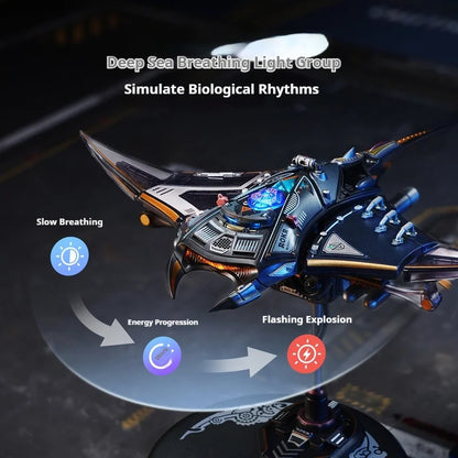 Mechanical Species Manta Ray Model – Trendy Assembly Figurine Toy, Boys’ Valentine’s Day Gift