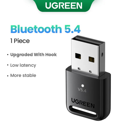 Bluetooth 5.4 USB Adapter for PC – Wireless Dongle for Mouse, Keyboard, Audio & Music Receiver Transmitter