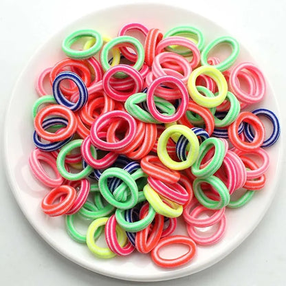100/200PCS Colorful Nylon Elastic Hair Bands – Small Ponytail Holders for Women & Girls Hair Accessories