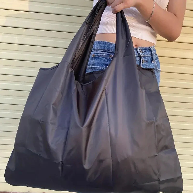 Large Capacity Foldable Shopping Bag – Eco-Friendly Waterproof Grocery & Supermarket Shoulder Tote