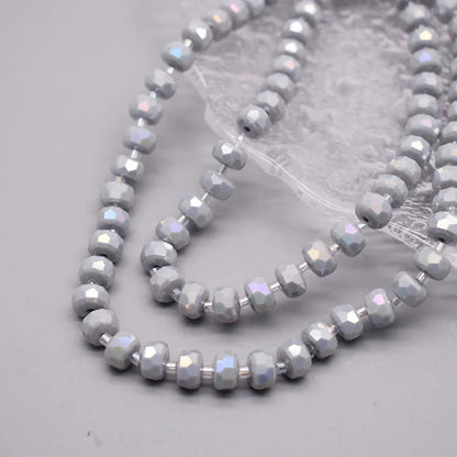 8mm Crystal Glass Beads Set - 30PCS Color Wheel Faceted Round Loose Beads for DIY Jewelry Making & Bracelets