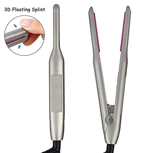 Titanium Mini Flat Iron – Adjustable Temperature Hair Straightener for Men, Pixie, Beard & Bangs