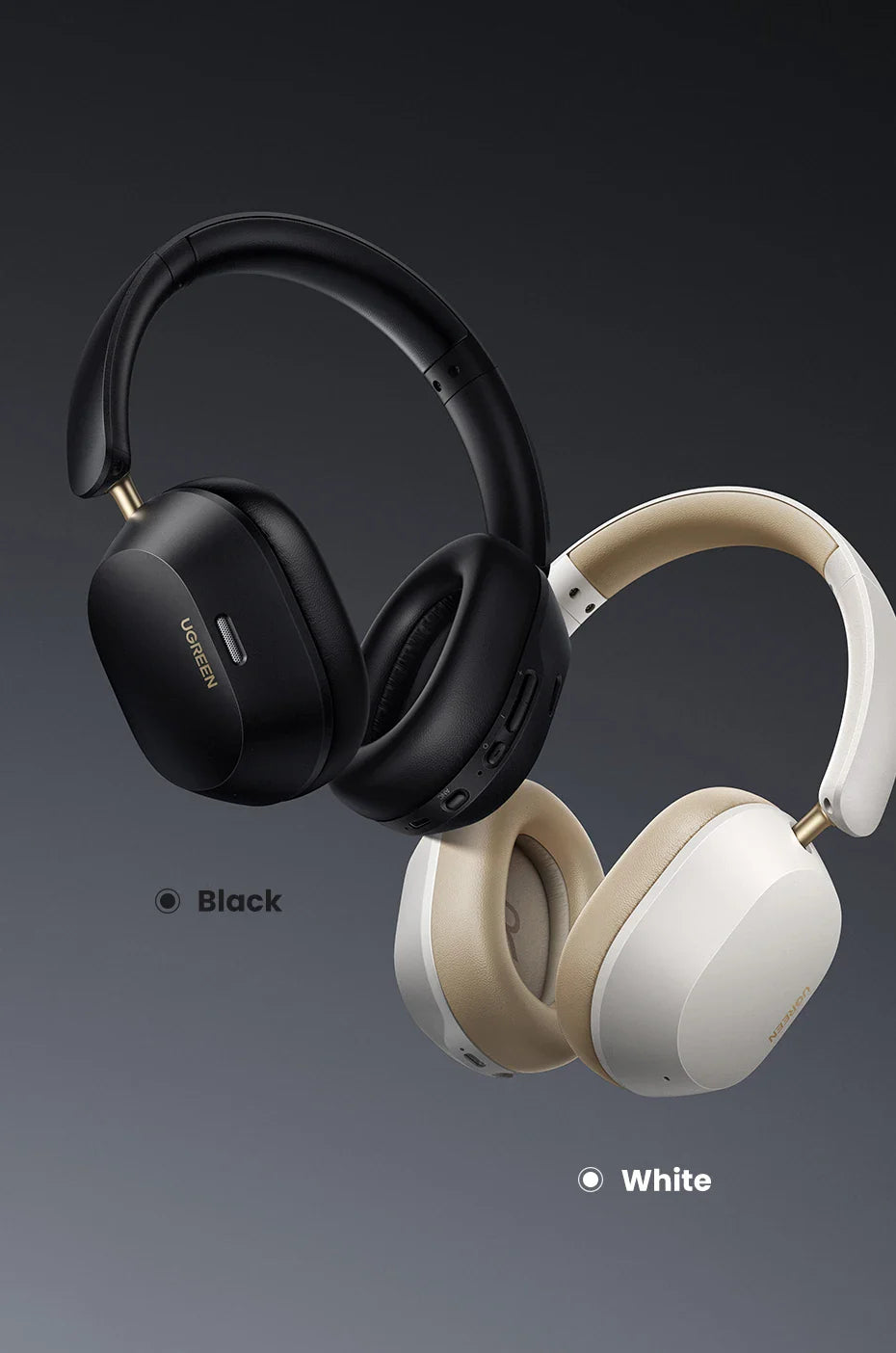 UGREEN Choice Max5c Wireless Bluetooth Headphones — 43dB ANC, Hi-Res LDAC, 75H Battery & Spatial Audio Earbuds