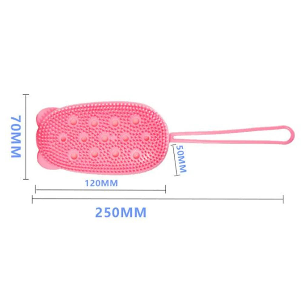 Silicone Body Scrubber: Shower Exfoliating Scrub Sponge - Bubble Bath Brush Massager for Skin Cleaning, Bathroom Accessories