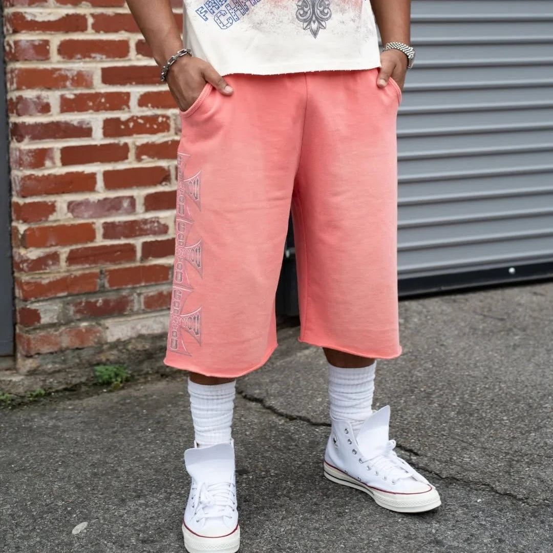 Y2K Graphic Casual Shorts - Unisex Gothic Alphabet Print Loose Streetwear Joggers
