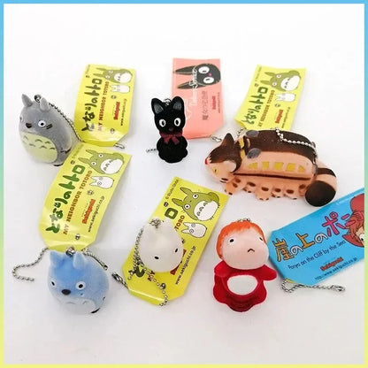 Hayao Miyazaki Totoro & Ponyo Keychain – Cute Cartoon Doll Bag Pendant, Car Accessory & Birthday Gift for Girls