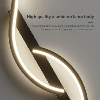 Modern LED Wall Lamp - Minimalist Long Strip Light Fixture for Bedroom Bedside & Living Room Indoor Lighting